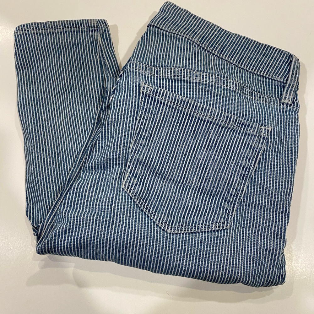 Old Navy Blue Striped Jeans - Picture 2 of 3